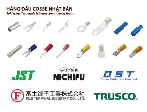 Các hãng đầu cosse Nhật Bản NICHIFU DST JST FUJI TRUSCO Solderless Terminals & Connector made in Japan