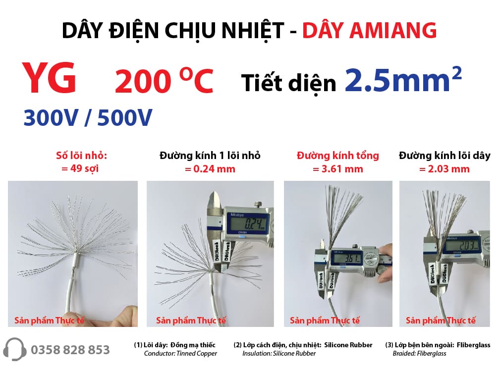  dây điện chịu nhiệt 2.5mm2 200 độ C cao lõi 1mm 1.5mm 2mm 4mm 6mm 8mm 10mm 16mm 25mm, dây điện chịu nhiệt amiang nhiệt độ cao chống cháy 200 độ YG 1mm2 1.5mm2 2mm2 4mm2 6mm2 8mm2 10mm2 16mm2 25mm2; 350 độ C GN350 450 độ C GN450 500 độ C GN500 600 độ C GN600 800 độ C GN800 1000 độ C GN1000 1200 độ C GN1200 dây Amiang chịu nhiệt độ cao lõi 1mm 1.5mm 2mm 4mm 6mm 8mm 10mm 16mm 25mm; dây điện silicon chịu nhiệt; dây điện awg silicon dẻo chịu nhiệt; ống bọc dây điện chịu nhiệt; ống luồn dây điện chịu nhiệt; giá dây điện chịu nhiệt; bằng giá dây điện chịu nhiệt amiang; báo giá dây điện chịu nhiệt; dây điện chịu nhiệt cadivi; dây điện chịu nhiệt 500 độ; dây điện chịu nhiệt 4mm; dây điện chịu nhiệt amiang; dây điện chịu nhiệt amiang 2.5mm; 