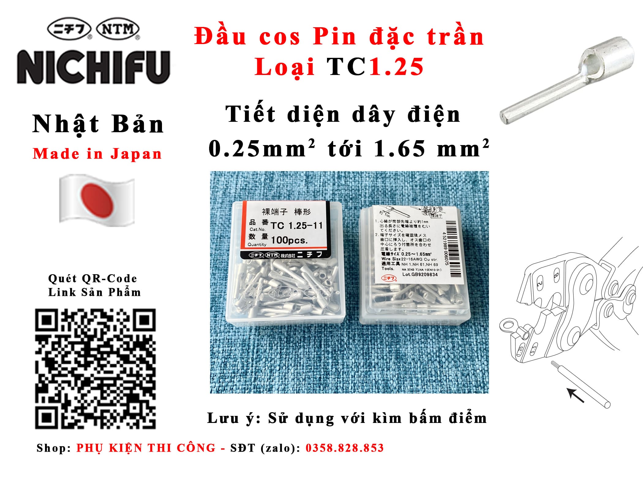 đầu cos kim pin đặc trần nichifu nhật bản tc1.25-11 tc1.25-11s tc1.25-16 tc1.25-16s tc1.25-20 tiết diện dây điện 0.2 0.3 0.5 0.75 1.0 1.5 mm2 0.2mm 0.3mm 0.5mm 0.75mm 1.0mm 1.5mm đầu cosse cốt cos cose nối dây điện bằng đồng mạ thiếc; đầu cos nối dây điện nichifu; đầu cosse nối dây điện; đầu nối dây điện nhật bản; đầu cos dây điện; đầu cốt nối dây điện; đầu cos bấm dây điện; đầu cos bấm nối dây điện; đầu cos nichifu; đầu cos nối dây điện nichifu nhật bản đầu cosse tròn r1.25 r1.25-3 r1.25-3.5 r1.25-4 r1.25-5, đầu cos chạt chẻ chữ y càng cua 1.25y 1.25y-3 1.25y-3.5 1.25y-4s, đầu cos lưỡi dẹt dẹp mỏ vịt bt1.25 bt1.25-9 bt1.25-11 bt1.25-13, đầu cos pin đặc trần tc1.25 tc1.25-11s tc1.25-11 và đầu cốt nối thẳng b1.25 sản phẩm xuất xứ nhật bản đầu bấm đấu nối dây điện bằng đồng, mạ thiếc chất lượng cao; đầu cos nối dây điện nichifu; đầu cosse nichifu; cos nichifu; đầu cos cosse cốt ;đồng; đầu cos cốt điện; hãng nichifu nhật bản; đầu cos nichifu nhật bản; đầu cosse bằng nickel nichifu; nichifu terminals; đầu cos tròn nichifu, cos tròn nichifu, đầu cos đồng tròn, nichifu ring terminals, non-insulated ring terminals; đầu cốt tròn nichifu, cosse tròn nichifu, đầu cosse đồng tròn, nichifu terminals, non-insulated terminals; cosse y nichifu, y terminals nichifu, đầu cốt đồng chỉa y, cos chỉa y trần, non-insulated terminals; đầu cốt nối thẳng nichifu; đầu cosse nối thẳng; đầu cốt đồng nối thẳng; đầu cosse nối dây điện; cos nối thẳng nichifu; 