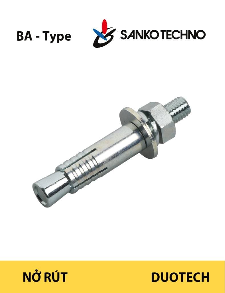 Nở Rút sắt SANKO Nhật Bản BA-Type Tắc kê Thép Carbon Crom