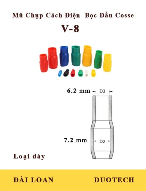 mũ chụp cosse v-8 kst vỏ áo nhựa cách điện bọc đầu cos màu đỏ vàng xanh đen nâu xám trắng code -red -green -yellow -blue -black -brown -grey -white chụp cosse v-8; mũ chụp đầu cosse v-8 kst; đầu bọp v-8; đầu bọp v-8 kst; vỏ áo nhựa cách điện v-8; vỏ áo nhựa cách điện v-8 kst; mũ chụp bọc đầu cos v-8; mũ chụp bọc đầu cos v-8 kst; v-8 kst; v-8 k.s.t; v-8-red; v-8-red màu đỏ; v-8-green; v-8-green màu xanh lá; v-8-yellow; v-8-yellow màu vàng; v-8-blue; v-8-blue màu xanh dương; v-8-black; v-8-black màu đen; v-8-brown; v-8-brown màu nâu; v-8-grey; v-8-grey màu xám; v-8-white; v-8-white màu trắng; mũ chụp cos loại tốt xịn dày chất lượng cao đầu bọp nichifu nutchifu nhật bản, vỏ áo nhựa cao su cách điện bọc đầu đầu chụp cosse cao su đầu bọp kst k.s đài loan kst k.s kss mhd nichifu jst dst daido trusco fuji, jeono cais vina t-lug giantlok beeauto.