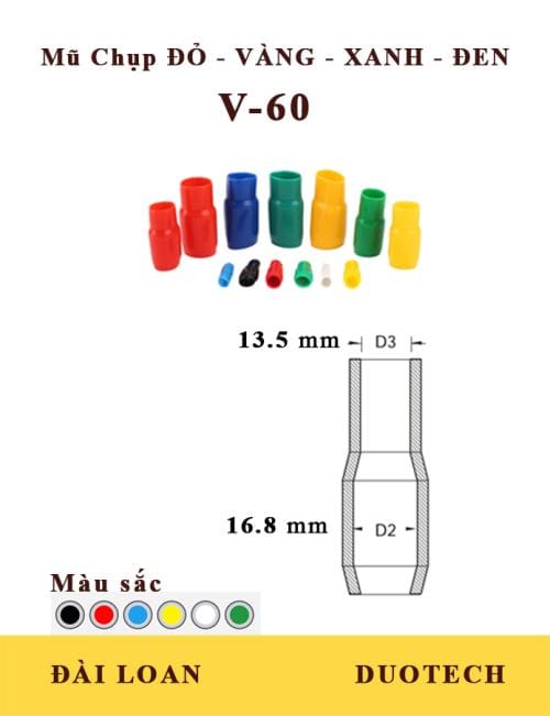 mũ chụp đầu cos cao su v60 màu đỏ vàng xanh đen nâu xám trắng đầu bọp cách điện mũ chụp đầu cos v60; mũ chụp đầu cos cao su v60; mũ chụp v60 đỏ; mũ chụp cao su v60 đỏ; mũ chụp v60 vàng; mũ chụp cao su v60 vàng; mũ chụp v60 xanh; mũ chụp cao su v60 xanh; mũ chụp v60 đen; mũ chụp cao su v60 đen; v60 red; v60 red màu đỏ; v60 green; v60 green màu xanh lá; v60 yellow; v60 yellow màu vàng; v60 blue; v60 blue màu xanh dương; v60 black; v60 black màu đen; v60 brown; v60 brown màu nâu; v60 grey; v60 grey màu xám; v60 white; v60 white màu trắng; mũ chụp cos loại tốt xịn dày chất lượng cao đầu bọp nichifu nutchifu nhật bản, vỏ áo nhựa cao su cách điện bọc đầu đầu chụp cosse cao su đầu bọp kst k.s đài loan kst k.s kss mhd nichifu jst dst daido trusco fuji, jeono cais vina t-lug giantlok beeauto.