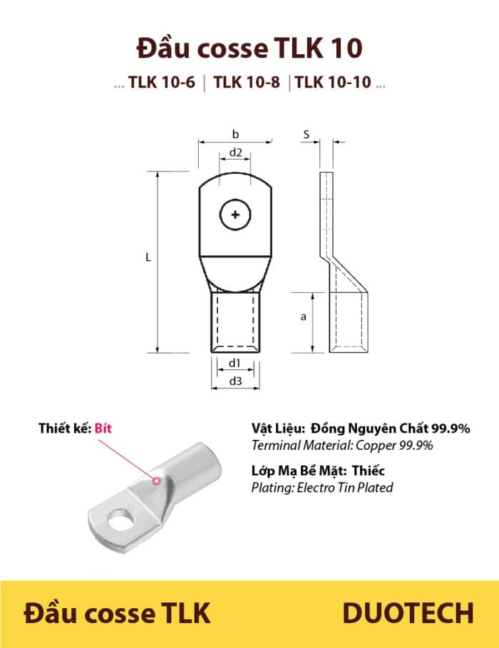 đầu cos bít sc tlk 10; đầu cos đồng bít sc tlk 10; đầu cosse đồng bít sc tlk 10; đầu cốt đồng bít sc tlk 10; đầu cos bít sc tlk10-6; đầu cosse cốt bít sc tlk10-6; đầu cos bít sc tlk10-8; đầu cosse cốt bít sc tlk10-8; đầu cos bít sc tlk10-10; đầu cosse cốt bít sc tlk10-10; hãng thương nhãn hiệu brand maker kst k.s. ks terminals inc made in taiwan xuất xứ đài loan