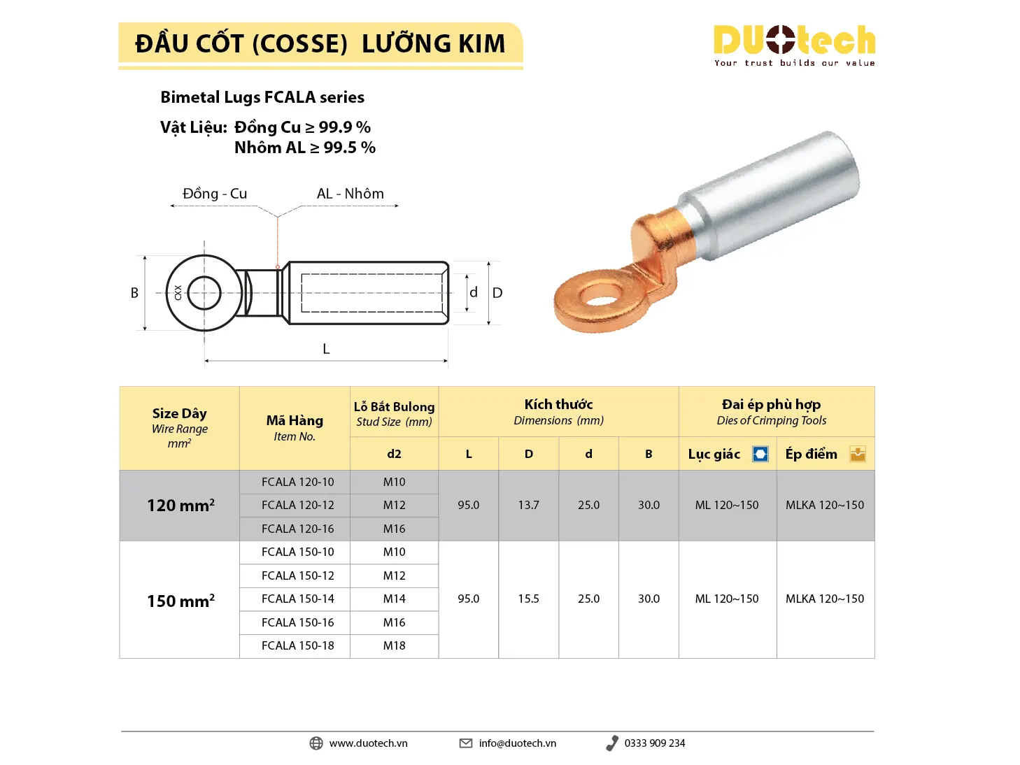 đầu cosse đồng nhôm fcala120 -10 -12 ks kst đài loan cal-120a gulifa dtl-2-120 mhd blst-120-12 conway cal-120bs -10 -12 melec; đầu cos lưỡng kim đồng nhôm; đầu cosse đồng nhôm 120mm; đầu cosse lưỡng kim đồng nhôm 120mm; đầu cosse đồng nhôm 150mm; đầu cosse lưỡng kim đồng nhôm 150mm; đầu cosse đồng nhôm cu al; đầu cosse lưỡng kim cu al fcala150 -10 -12 -14 ks kst đài loan dtl-2-150 gulifa blst-150-12 conway cal-150bs -12 -14 melec;