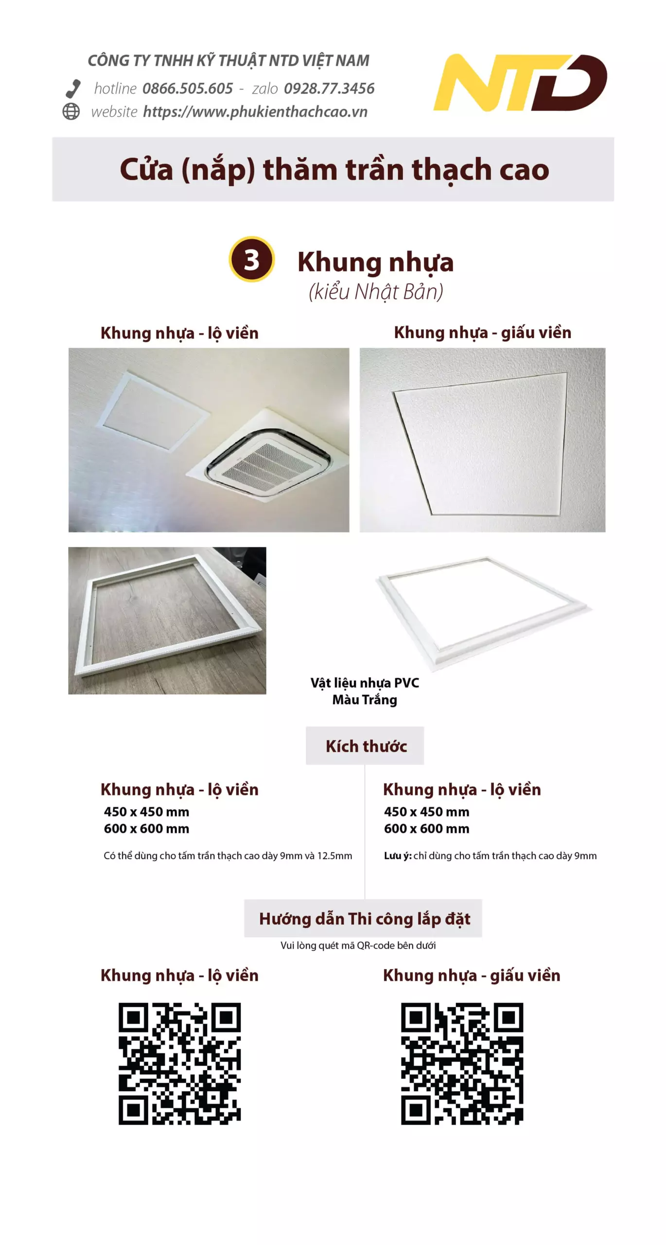 cửa thăm trần thạch cao gypsum cambodia