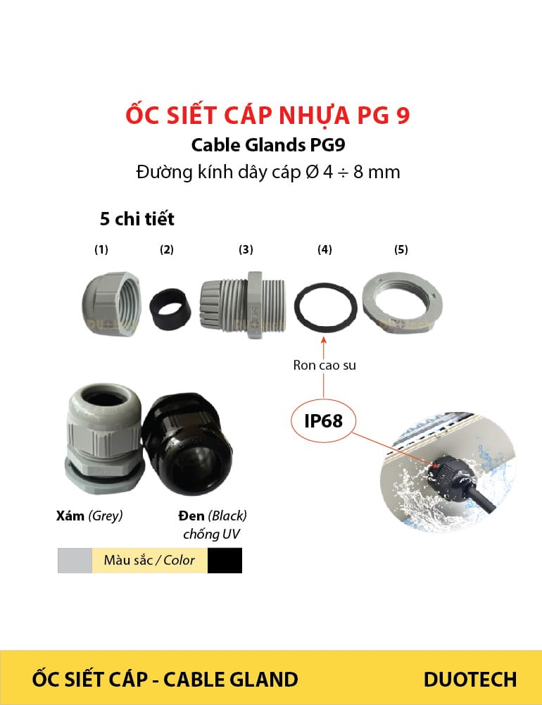 ốc siết cáp pg9; ốc xiết cáp pg9; cable glands pg9; cable glands pg 9; ốc siết cáp điện pg9; ốc siết cáp điện pg 9; ốc siết cáp pg9 đen; ốc siết cáp pg 9 đen dacl9-blk; ốc siết cáp pg9 xám; ốc siết cáp pg 9 xám dacl9-gry; nhà cung cấp ncc ốc siết xiết cáp điện pg9; nhà cung ứng ncu ốc siết xiết cáp điện pg9; nhà phân phối npp ốc siết xiết cáp điện pg9; đại lý công ty ốc siết xiết cáp điện pg9; địa chỉ cửa hàng ốc siết xiết cáp điện pg9; nơi bán để mua ốc siết xiết cáp điện pg9; đơn vị phân phối ốc siết xiết cáp điện pg9; supplier distributor ốc siết xiết cáp điện pg9; agency vendor list ốc siết xiết cáp điện pg9; sản phẩm ốc siết xiết cáp điện pg7 pg9 pg11 pg13.5 pg13.5 l pg16 pg21 pg29 pg36 pg42 pg48 cable glands nhựa nylon pa66 đạt tiêu chuẩn rohs; có 2 màu xám dacl-gry và loại đen dacl-blk chống tia uv dùng ngoài trời; có ron cao su chống nước ip68; dacl7-gry; dacl7-blk; dacl9-gry; dacl9-blk; dacl11-gry; dacl11-blk; dacl13.5-gry; dacl13.5-blk; dacl16-gry; dacl16-blk; dacl21-gry; dacl21-blk; dacl29-gry; dacl29-blk; dacl36-gry; dacl36-blk; dacl42-gry; dacl42-blk; dacl48-gry; dacl48-blk