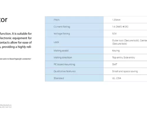 1.25mm Pitch đầu nối GH connector JST Wire to Board