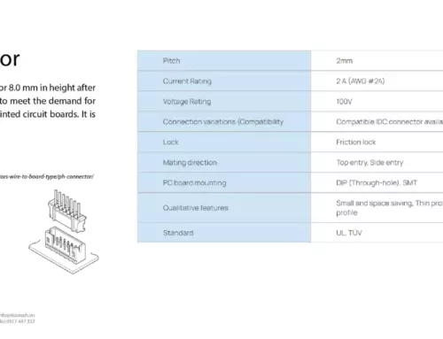 2.0mm Pitch đầu nối PH connector JST Wire to Board