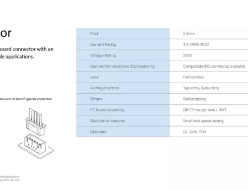 2.5mm Pitch đầu nối XH connector JST Wire to Board