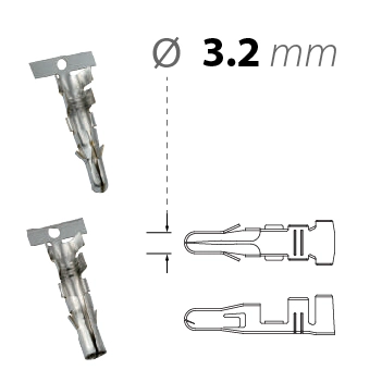 3.2mm pin and socket