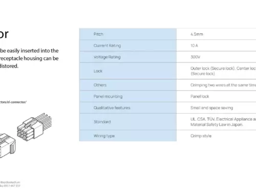 4.5mm Pitch đầu nối EL connector JST Wire to Wire