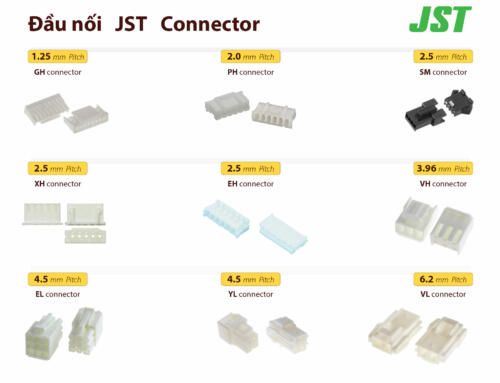 Đầu nối JST connector giắc rắc jack cắm nối dây điện chính hãng thương hiệu JST đặc điểm, ứng dụng và phân loại