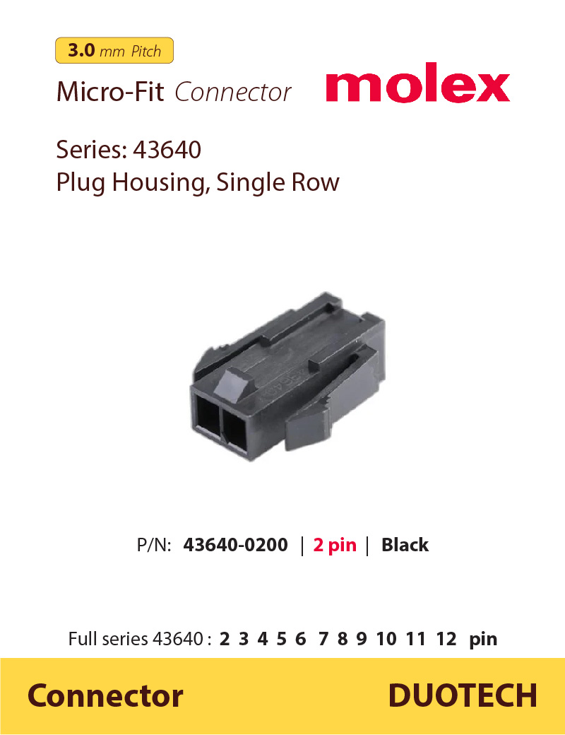 molex 436400200; đầu nối connector molex 43640-0200 2 pin; molex 2 pin 436400200; molex 2 pin 43640-0200; đầu nối molex 436400200; đầu nối molex 43640-0200; housing molex 436400200; housing molex 43640-0200; connector molex 436400200; connector molex 43640-0200; nhà cung cấp ncc đầu nối connector molex 43640; nhà cung ứng ncu đầu nối connector molex 43640; nhà cung cấp ncc đầu nối molex 2 pin 436400200; nhà cung ứng ncu đầu nối molex 2 pin 436400200; nhà phân phối npp đầu nối molex 2 pin 436400200; đơn vị phân phối đầu nối molex 2 pin 436400200; supplier distributor đầu nối molex 2 pin 436400200; agency vendor list đầu nối molex 2 pin 436400200;