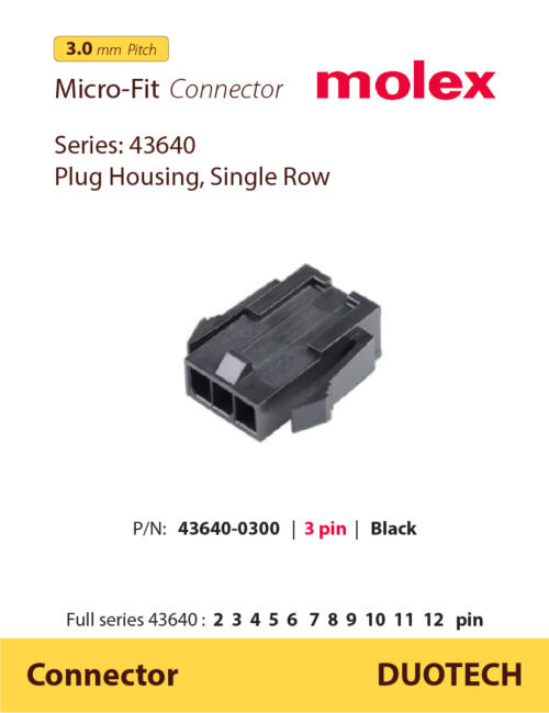 molex 436400300; đầu nối connector molex 43640-0300 3 pin; molex 3 pin 436400300; molex 3 pin 43640-0300; đầu nối molex 436400300; đầu nối molex 43640-0300; housing molex 436400300; housing molex 43640-0300; connector molex 436400300; connector molex 43640-0300; nhà cung cấp ncc đầu nối molex 3 pin 436400300; nhà cung ứng ncu đầu nối molex 3 pin 436400300; nhà phân phối npp đầu nối molex 3 pin 436400300; đơn vị phân phối đầu nối molex 3 pin 436400300; supplier distributor đầu nối molex 3 pin 436400300; agency vendor list đầu nối molex 3 pin 436400300;