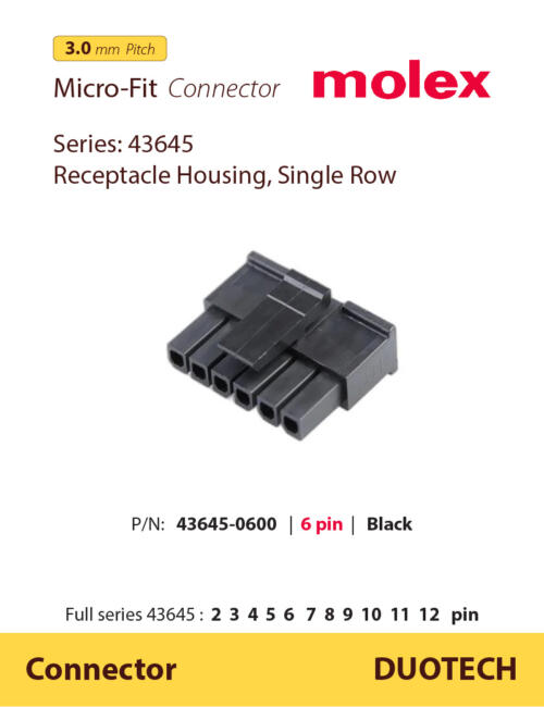 đầu nối thương hiệu molex 436450600; đầu nối connector molex 43645-0600 6 pin; molex 6 pin 436450600; molex 6 pin 43645-0600; nhà cung cấp ncc đầu nối connector molex 436450600 6 chân pin; nhà cung ứng ncu đầu nối connector molex 436450600 6 chân pin; nhà phân phối npp đầu nối connector molex 436450600 6 chân pin; đơn vị phân phối đầu nối connector molex 436450600 6 chân pin; supplier distributor đầu nối connector molex 436450600 6 chân pin; agency vendor list đầu nối connector molex 436450600 6 chân pin; molex 43645 0600; đầu nối molex 43645-0600; housing molex 436450600; housing molex 43645-0600; connector molex 436450600; connector molex 43645-0600;