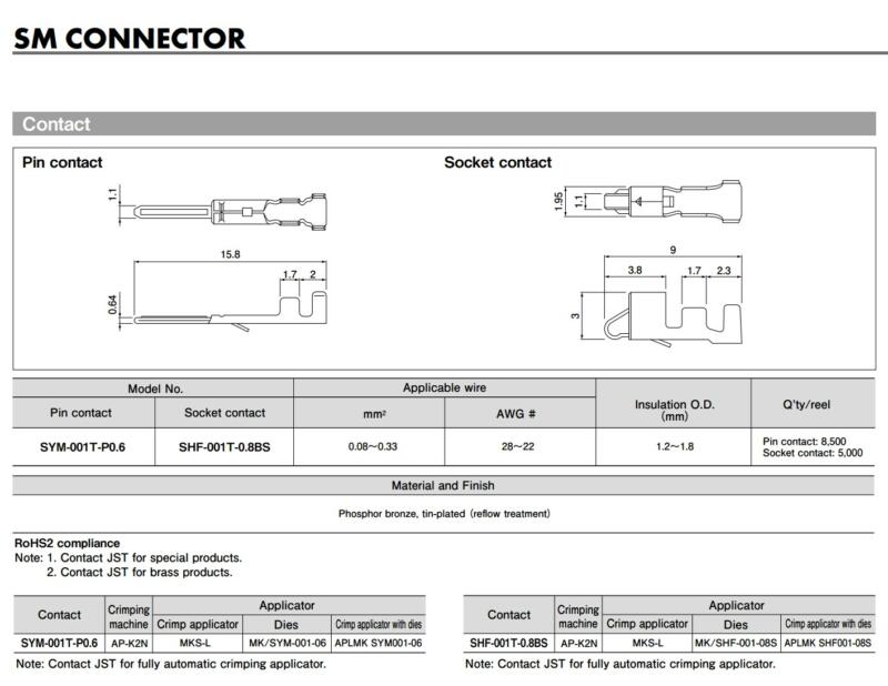 JST SYM 001T P0 6 Terminal Ch n Pin Contact Male Bym 001t p0 6 DUOTECH jst-sym-001t-p0-6-terminal-ch-n-pin-contact-male-bym-001t-p0-6-duotech