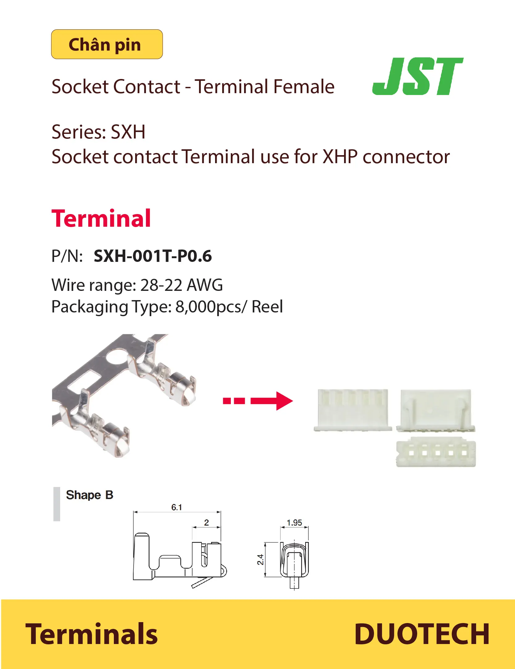 chân pin contact sxh-001t-p0.6 jst terminal female (cái) code j.s.t bxh-001t-p0.6 use wire size 28 26 24 22 awg, packing 8000pcs on reel cho máy dập tự động jst ap-k2n, mks-l, die aplmk sxh001-06 đại lý cung cấp jst sxh-001t; đại lý cung cấp terminal jst sxh-001t; nhà cung cấp jst sxh-001t; nhà cung cấp terminal jst sxh-001t; đơn vị phân phối jst sxh-001t; đơn vị phân phối terminal jst sxh-001t; supplier distributor jst sxh-001t; supplier distributor terminal jst sxh-001t; agency vendor list jst sxh-001t; agency vendor list terminal jst sxh-001t;