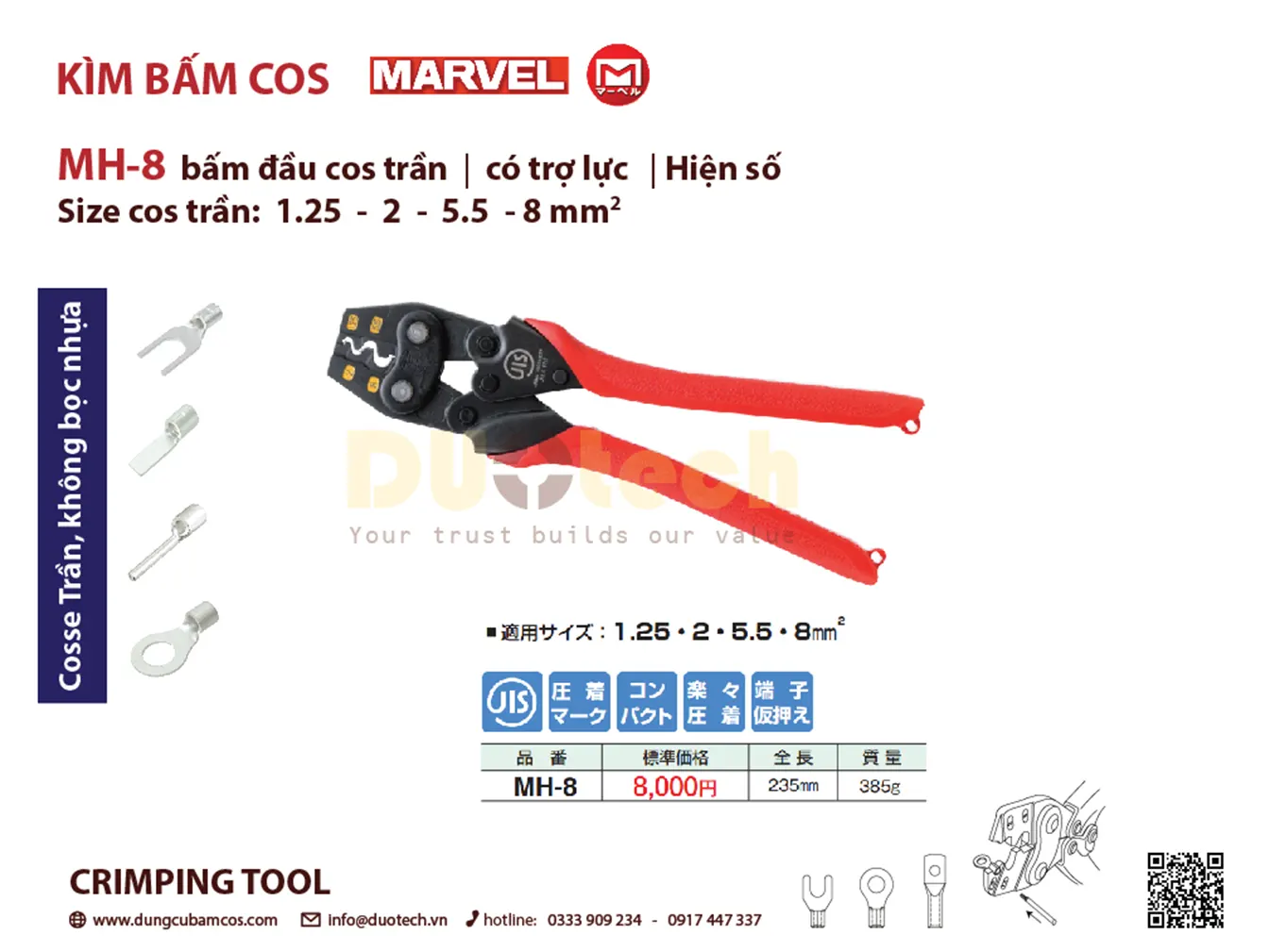 liên hệ công ty tnhh kỹ thuật duo viết tắc duotech là đại lý nhà cung ứng cấp 1 ncu ncc đơn vị phân phối npp supplier distributor agency vendor list địa chỉ cửa hàng nơi bán để mua kìm bấm cos chính hãng thương nhã hiệu marvel nhật bản kìm bấm cos marvel mh 8; kìm bấm cosse marvel mh 8; kìm bấm marvel mh 8; kìm bấm marvel mh-8; kiềm bấm marvel mh 8; kiềm bấm marvel mh-8; kìm hãng marvel mh 8; kìm bấm cos hãng marvel mh-8; kìm thương hiệu marvel mh 8; kìm bấm cos thương hiệu marvel mh-8;