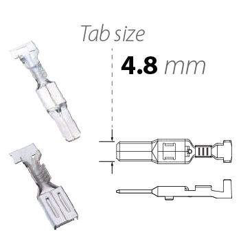 series 187 terminal - Tab size 4.8mm