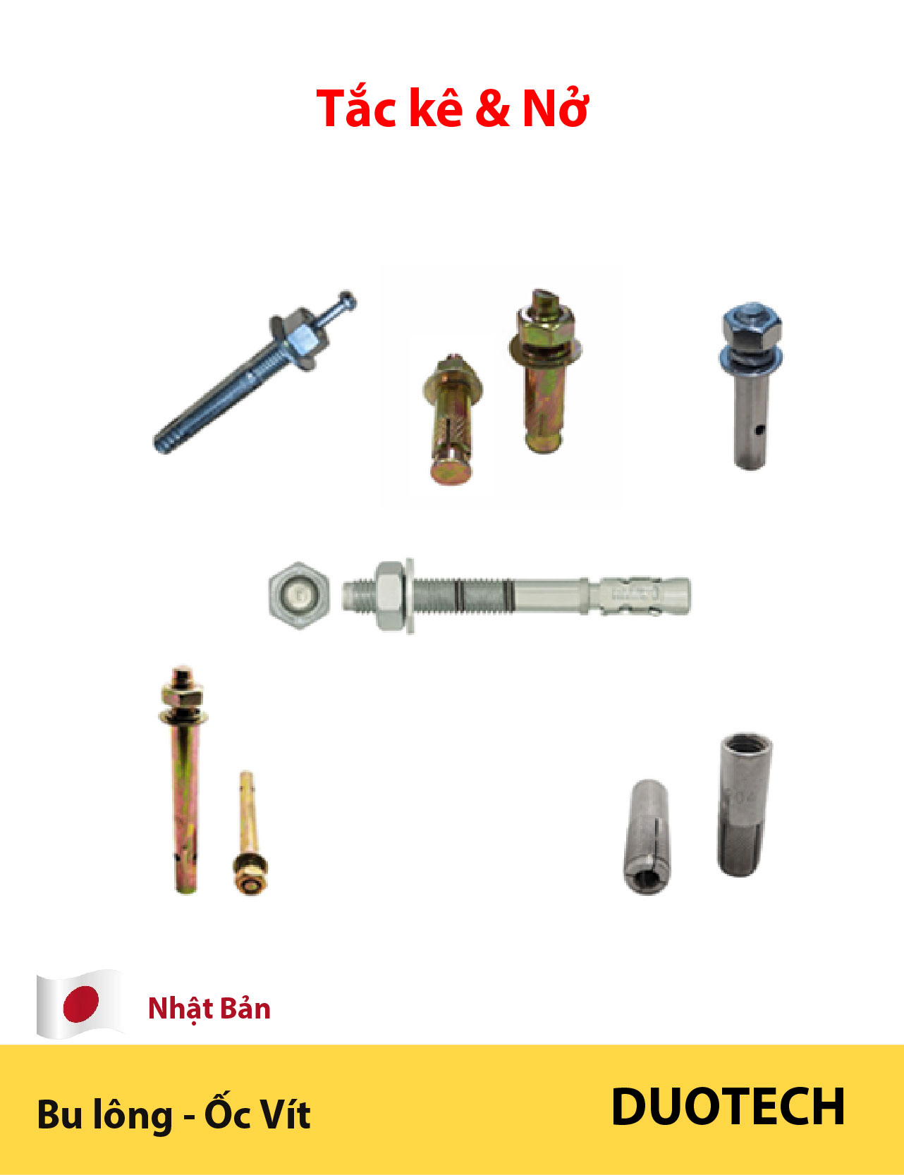 công ty tnhh kỹ thuật duo duotech là nhà cung cấp ncc bu lông ốc vít tiêu chuẩn din ở tại tphcm các loại bulong lục giác, con tán, đai ốc, long đền, vòng đệm, phe gài, tắc kê, vis nở din6798v din6916 din7349 din7980 din7989a din906 din908 din910 din911 din912 din929 din6911 din6912 din7984 din7991 din84a din84z1 din85a din95 din96 din97 din316 din404 din427 din464 din551 din553 din571 din653 din913 din914 din915 din916 din920 din923