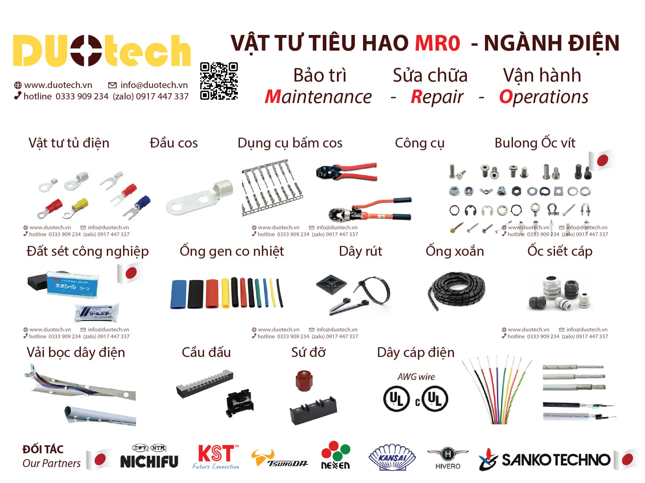 liên hệ duotech nhà cung cấp vật tư tiêu hao mro cho ngành điện