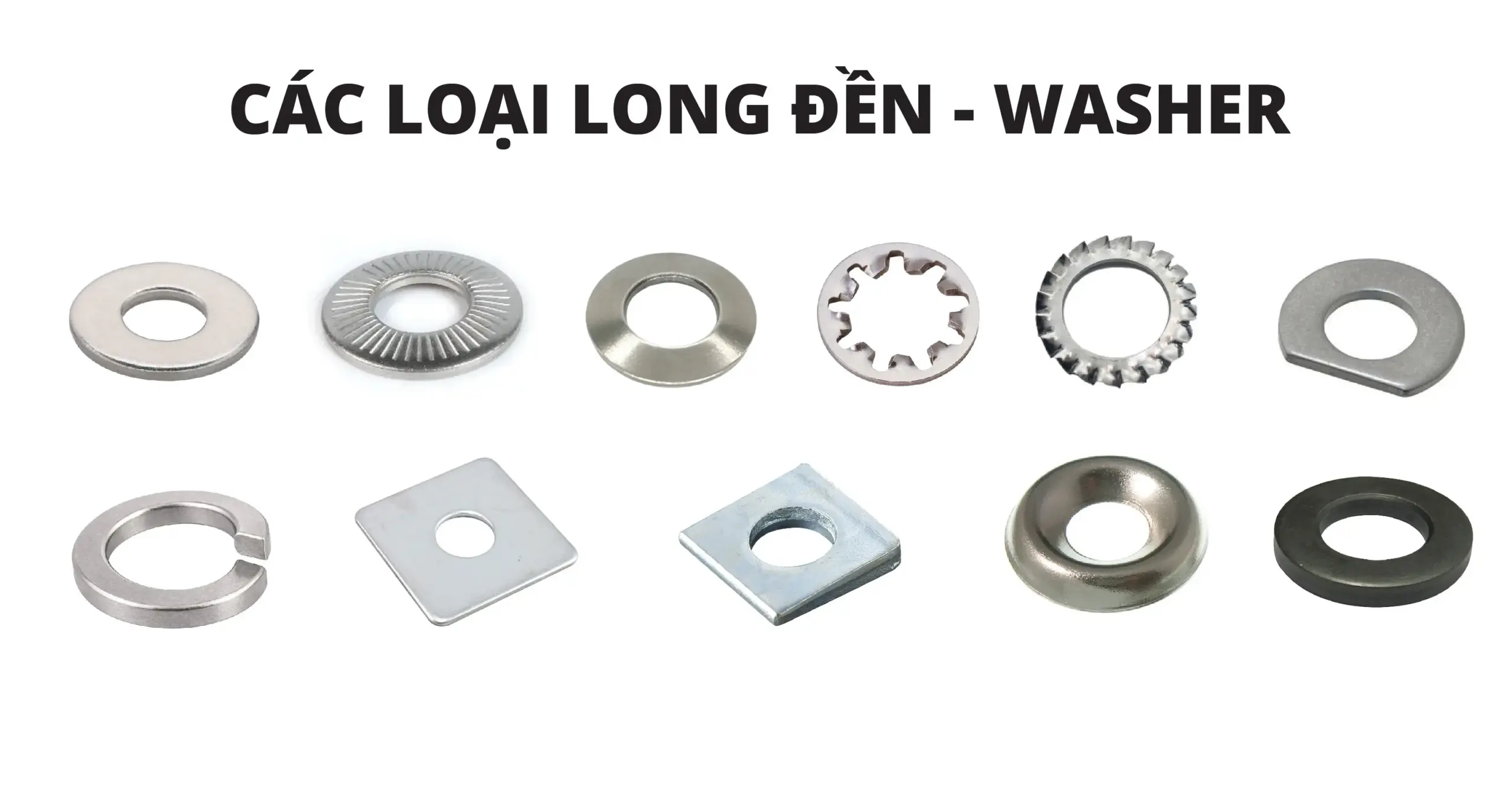 các loại long đền tiêu chuẩn DIN, JIS, ASTM, ISO